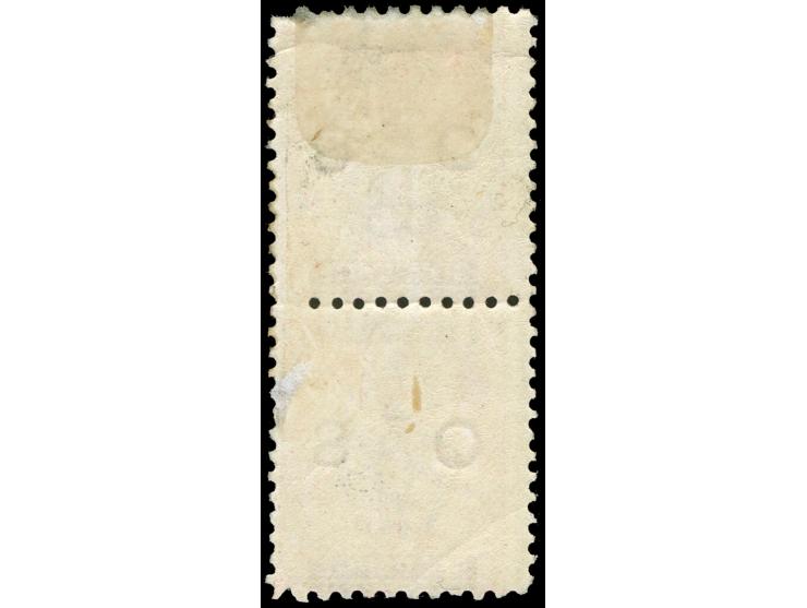 1888/90, 6 d. carmine, wmk. Crown over NSW, perf. 11x12, variety “Partial Double Overprint”, vertical pair unused, at right o