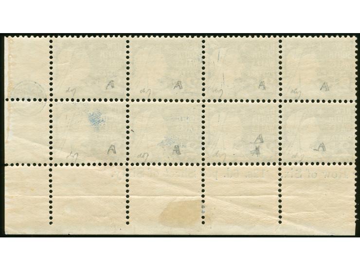 1905-10, 2½ d. prussian blue, Chalked Surfaced Paper, wmk. Crown over A, comb perf. 12 x 11½ , corner margin block of eight s