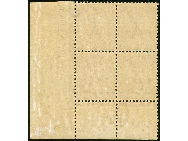 1905-10, 8 d. magenta, Chalked Surfaced Paper, wmk. Crown over A, comb perf. 12 x 11½ , corner margin block of four showing i