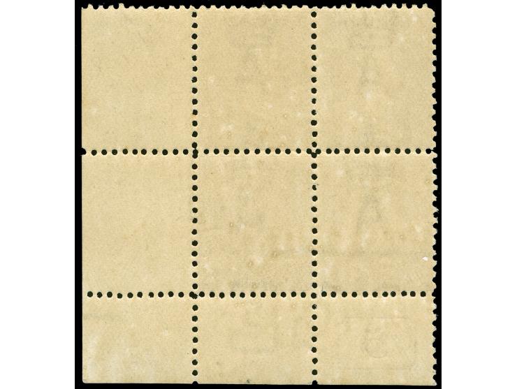 1905-10, 10 d. violet, Chalked Surfaced Paper, wmk. Crown over A, comb perf. 12 x 11½ , corner margin block of four showing i
