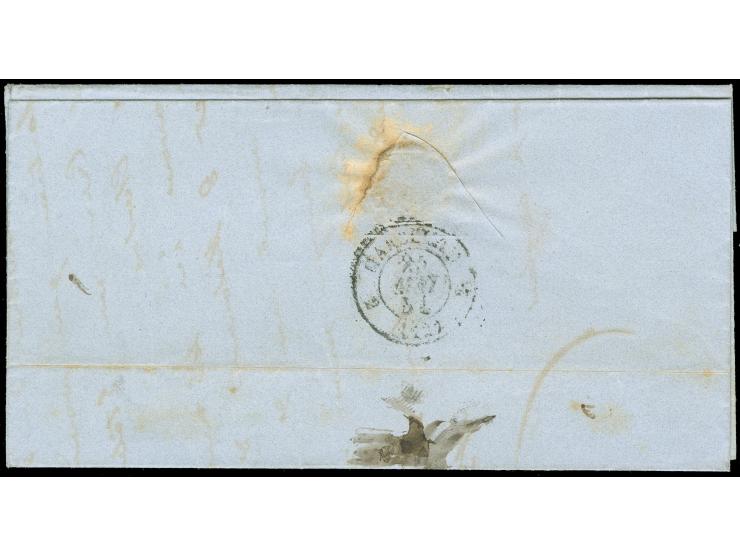1854, Folded envelope from Gallipoli with taxe mark “25” via French field post (Crimean War) with K2 ‘Armee d Orient B'au. Se