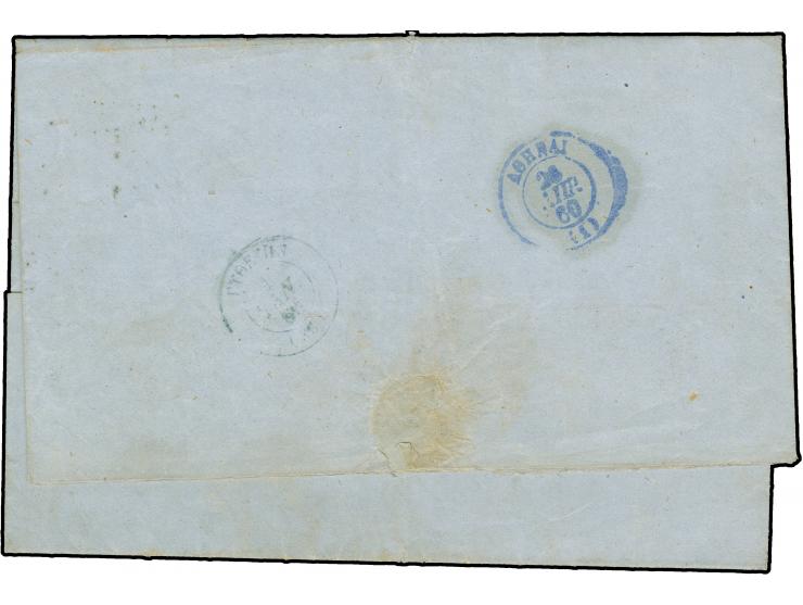 1860, Entire letter endorsed 'Col Vapore del Loit' (Lloyd) at top, addressed to Athens 'per Githion', struck with DA VENEZIA 