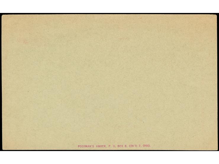 1938, Flying Bird 50 d. red &amp; blue; postal stationery card, airmail issue unused, fine and very scarce (Persiphila PC59, 