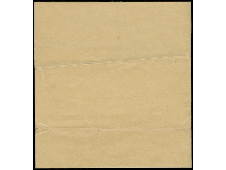 1899, Wrapper 3 ch. purple arabesque control handstamped, unused, fine (Persiphila PW4A, $300)
