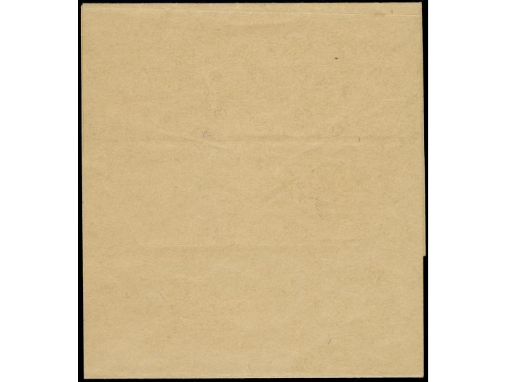 1899, Wrapper 6 ch. orange, double overprint of arabesque control handstamp, unused, fine (Persiphila PW5A, $300)
