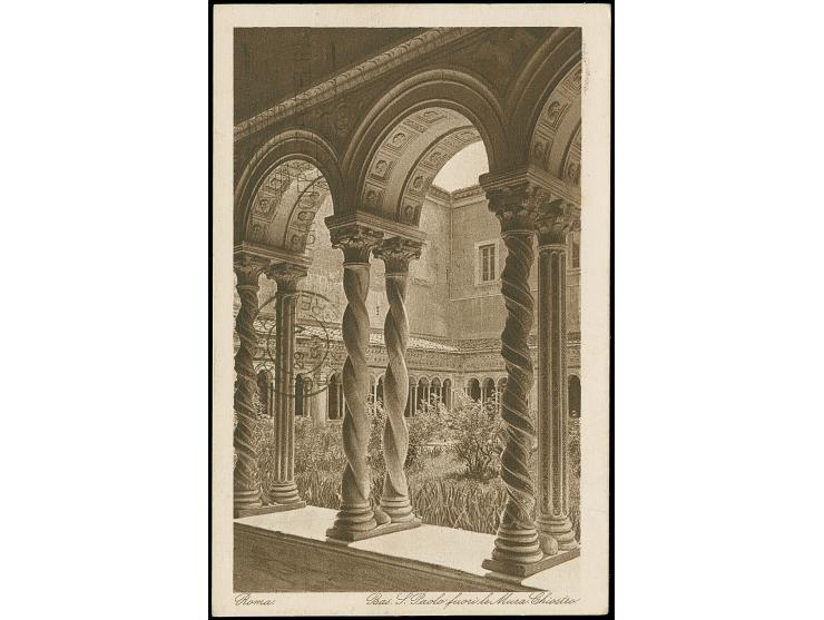 1933, Italienfahrt, Rückfahrt italienische Post, Karte ab Rom nach Wien mit 3 L. Zeppelin in MiF, die gesamte Frankatur mit Z