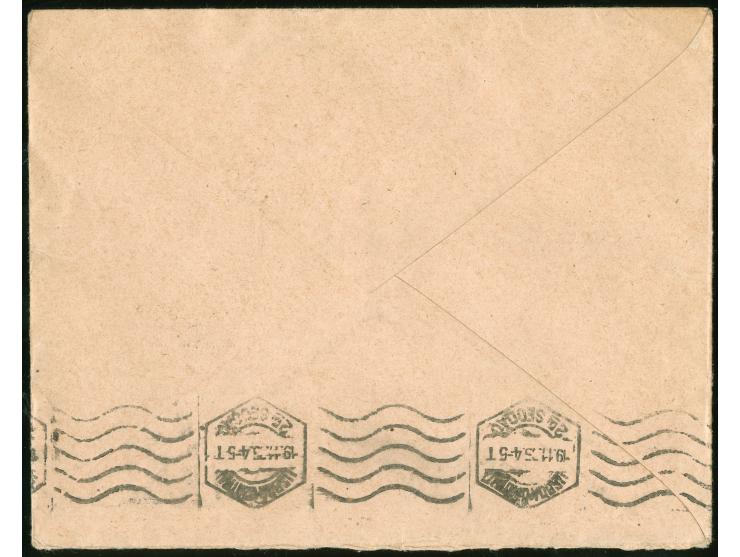 1935/36, Drei Flugpostbriefe von Wien nach Portugal, je mit Etappenstempel ‘Mit Flug bis:___" und hs. Eintrag ’Barcelona', je