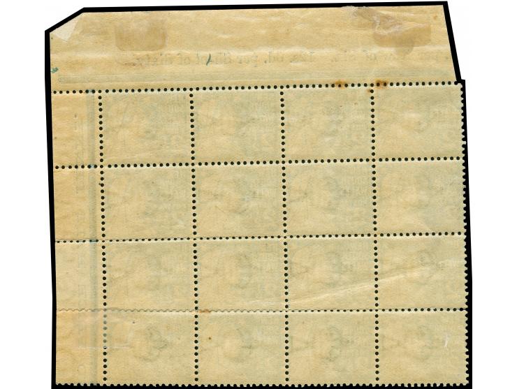 1905-10, 2½ d. prussian blue, Chalked Surfaced Paper, wmk. Crown over A, comb perf. 12 x 11½ , corner margin block of 16 show
