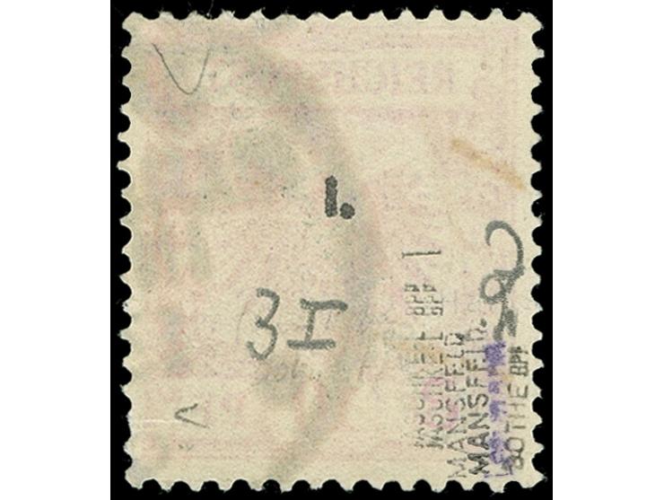 1897, 10 Pfg lebhaftlilarot, steiler Aufdruck sauber entwertet, doppelt signiert Mansfeld, Bothe und &nbsp;Jäschke-L. BPP