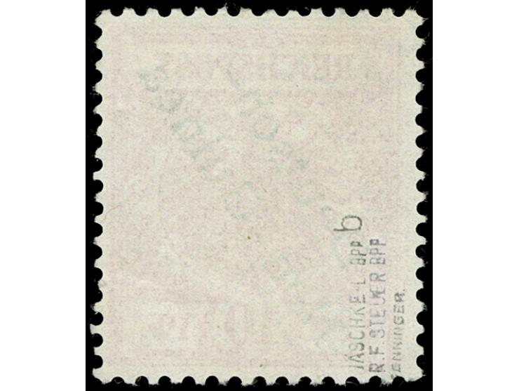 1897, 10 Pf lilarot gestempelt, signiert Pfenninger, Jäschke-L. und Steuer BPP