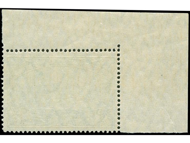 1905/20, Kaiseryacht 2 R dunkelsmaragdgrün, linke obere Bogenecke mit Plattenfehler Feld 1 "Retusche in der Wolke ", unsignie