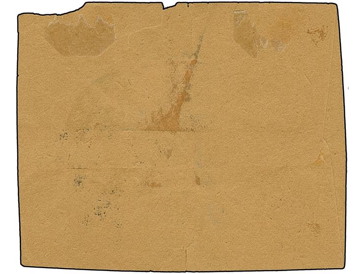 1920, Gilan rebellion, 24 ch. brown and red, perf.11, used on large piece with complete Rebellion cancellation, fine and rare