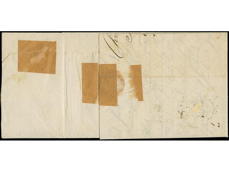 1825, partially paid whole letter dated "Christiania 11 Oct 1825" to Bordeaux, endorsed "Franco Hamburg", transit stamped SUE