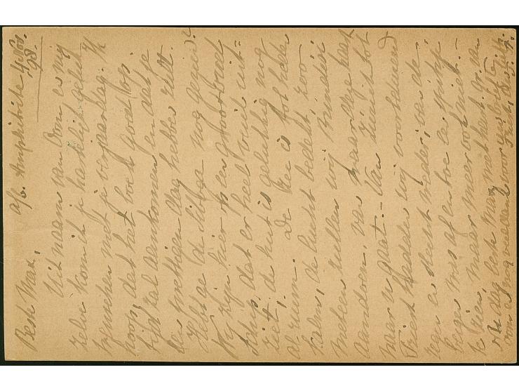 1898, 20 Para auf 5 Kr. rosa Ganzsachenkarte mit blauem K1 ‘Lloyd Austriaco III 4.11.’ geschrieben an Bord Dampfer Amphitrite