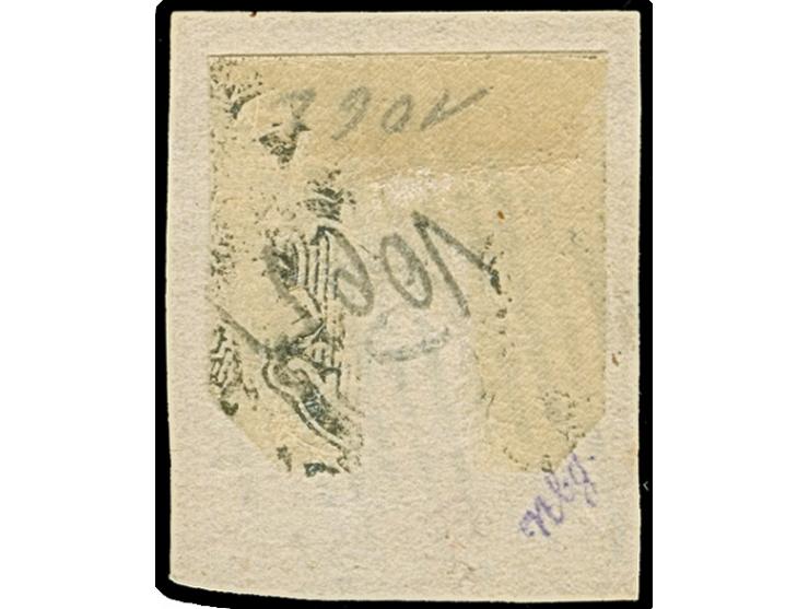 1852, Rayon III 10 Rp. rosarot, drei Seiten gut gerandet, rechts unten fast berührt, mit eidgenössischer schwarzer Raute, sau