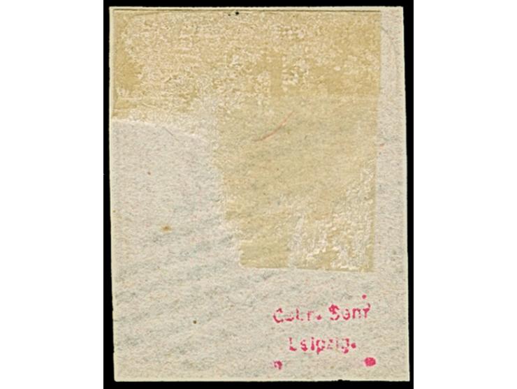1852, 15 Cts. Rayon III., farbfrisch und vollrandig, entwertet mit schwarzer eidgenössischer Raute, einwandfrei, signiert Geb