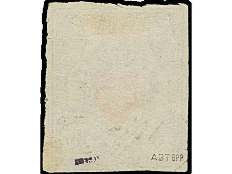 1851, 5 Rp. Rayon II, Kreuz ohne Linieneinfassung, farbfrisch und noch gut gerandet, schwach entwertet, signiert Abt BPP