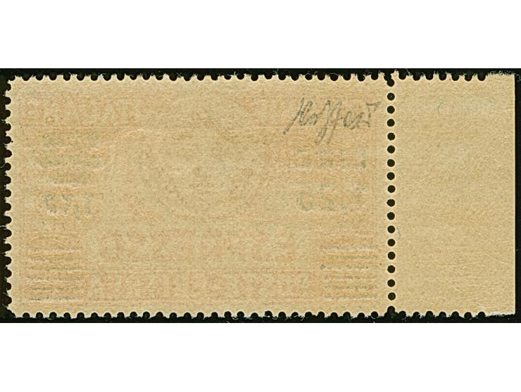 1935/37, Espresso 1,25 l. on 60 c. red brown, perf 14, left margin, mint never hinged, very fine, signed Caffaz (Sass. cat. 1