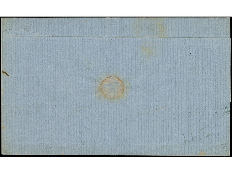 1865, Great Britain 4 d. vermilion, pl.4, tied by fine "MALTA / A25 JU/20/65" duplex, fully paid with "2¾" red crayon alongsi
