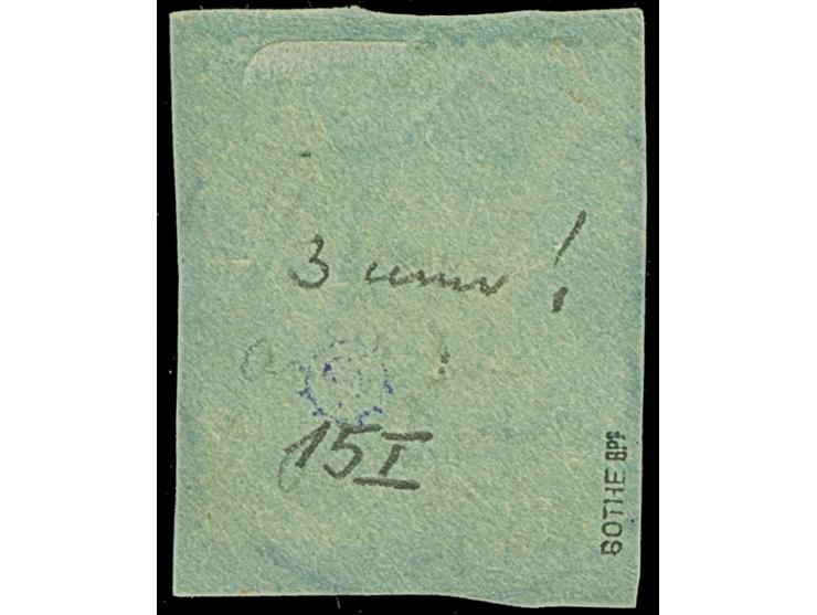 1914, One penny on 5 Pfg., Zeilenabstand 3 mm, sauber gestempelt auf Briefstück. Signiert Bothe BPP und Kurzbefund Dr. Paulig
