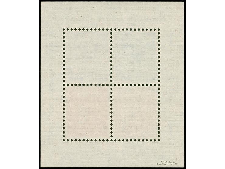 1934, NABA-Block mit entsprechendem Sonderstempel, einwandfrei. Signiert Lininger mit Befund (1980)