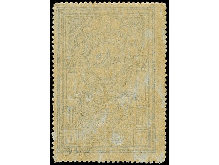 1921, Museum 1 Pia. ultramarine typo overprinted large 1337, unused, very fine and a scarce variety (Isfila catalogue value 1