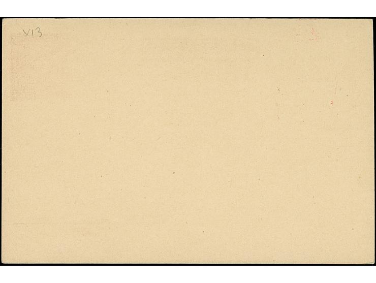1922, Grand National Assembly postal stationery card 2 krs. brown, partly double surcharge in red, unused, very fine and attr
