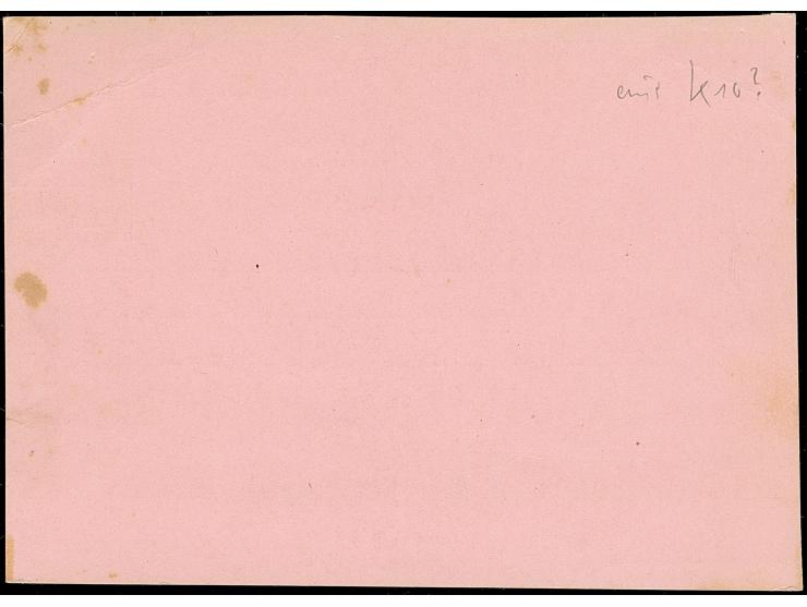 1908, Postal stationery letter card 1 krs. light blue unfolded proof, unused, very fine and extremely scarce (Isfila AN97proo