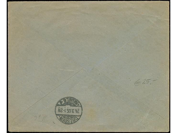 1905, Envelope postal stationery 20 pa. red on grey-blue used uprated with 4x5 pa. newspaper ‘matbua’ issue performing 40 pa.