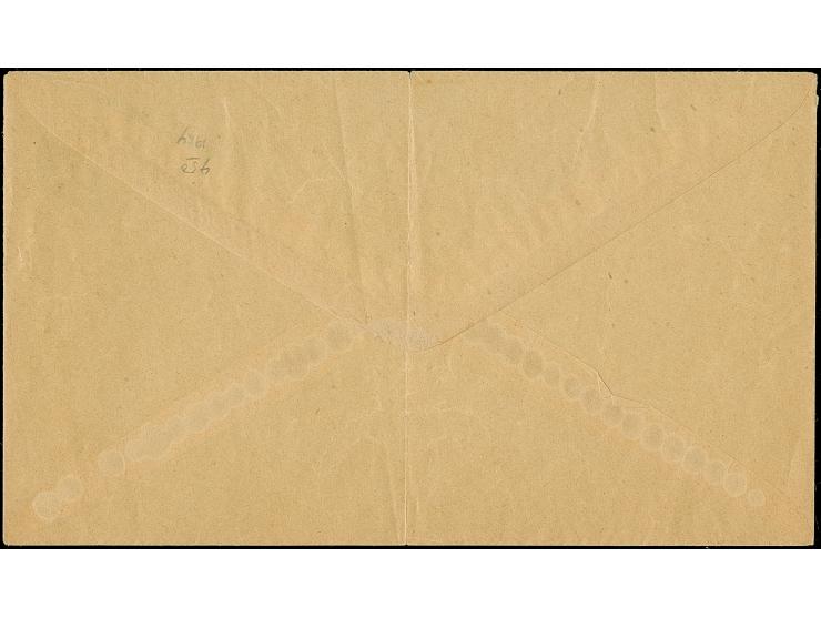 1862, "P.P.ÜCRETI ALINMISTIR" (Postage Paid) black handstamped formular envelope, unused, usual crease and fold, otherwise fi