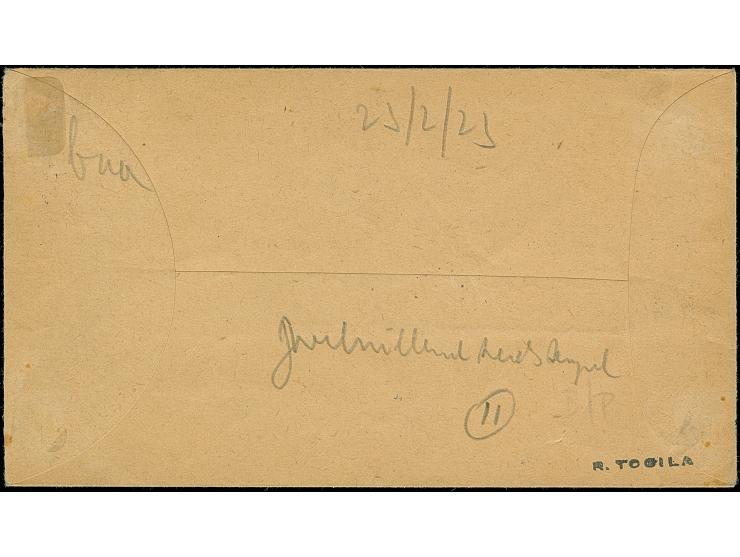 1925, Pioneer flight from Tela to USA, with 6 c. red-violet franking and oval "Landing Field Tela Honduras" alongside, "Via A