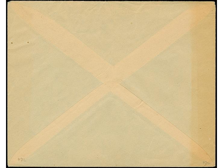 1936, Zeppelin 1 Fr rosakarmin und 2 Fr rotviolett, gemeinsam auf Brief mit TRIESENBERG 30.VII.36 per Einschreiben nach Wien,