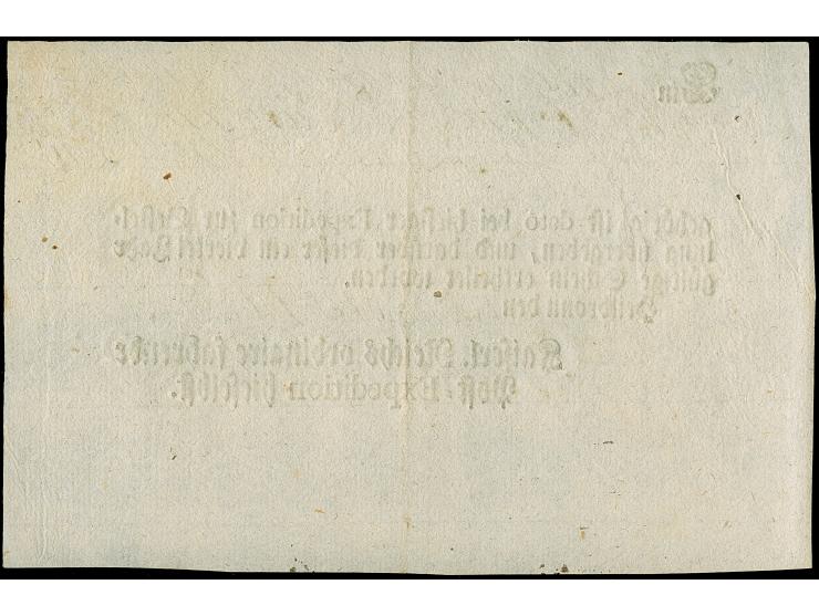 1782, Postschein der Kaiserl. Reichspost zu Heilbronn, leicht gefaltet (Weidlich K11)