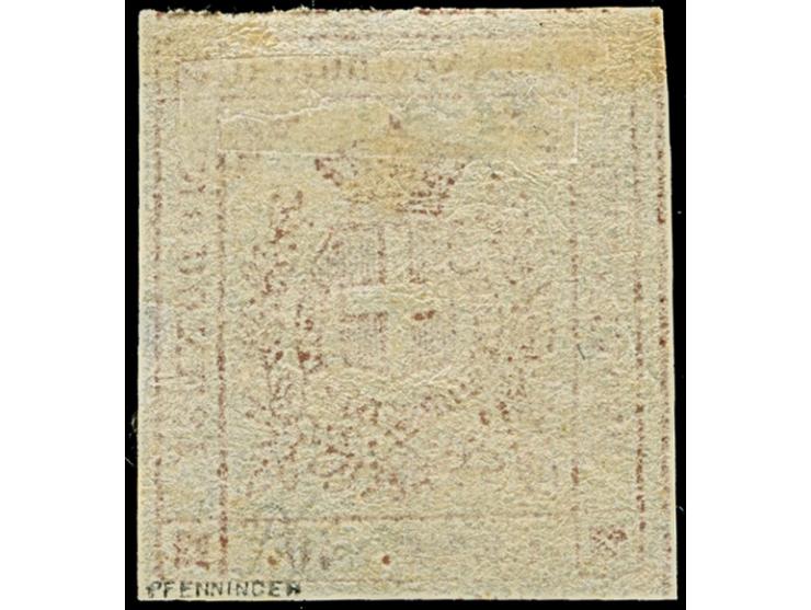 1859, Prov. Government 40 c. carmine-rose, unused with large part original gum, good margins, fine and fresh, signed Pfenning