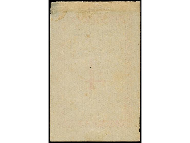 1886, 4 d. rose, 'postage' 24.5 mm, Handstamped ‘British/Consular/Mail/Antananarivo’ in black, unused without gum, tiny thin 