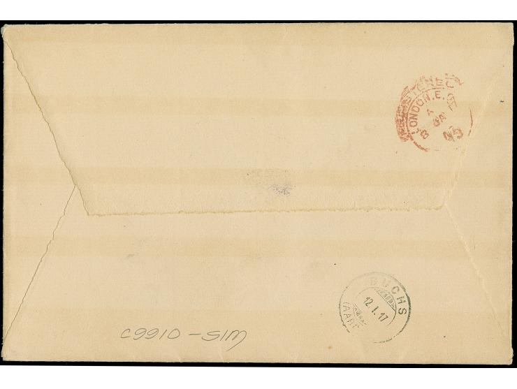 1916, Gold Coast KGV 10 sh. green and green/red, overprint thick letters ´TOGO / ANGLO-FRENCH / OCCUPATION´, tied to register