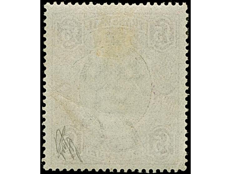 1902, King Edward VII Revenue £5 black and violet, watermarked Crown CC, unused, fine, signed.