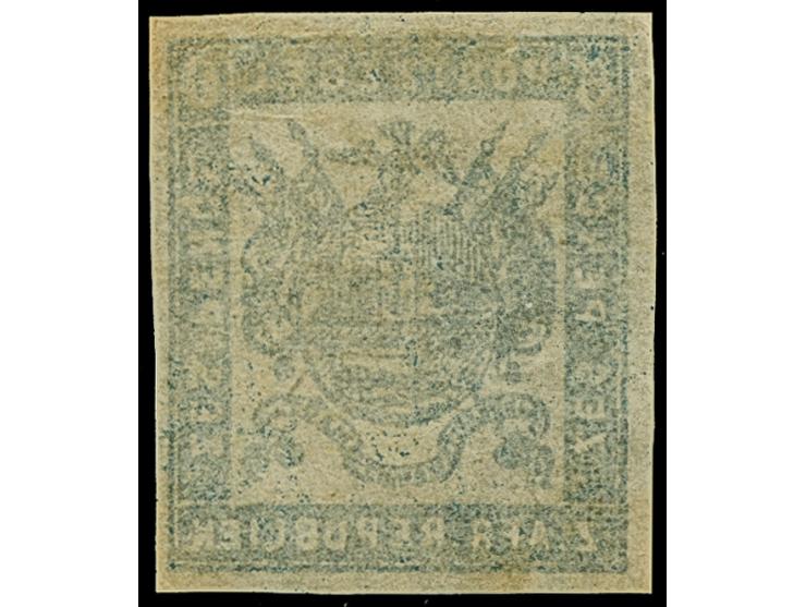 1875/77, Typographed by J.F. Celliers on behalf of The Stamp Commission. &nbsp;6d. deep blue on very thin, hard transparent (