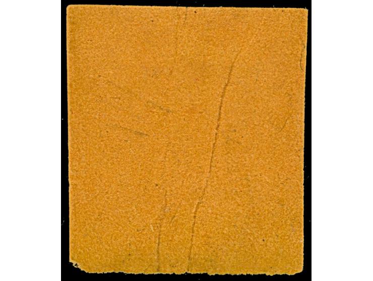 1877/79, 1d. red on orange, horizontal shifted overprint ´V.R./Transvaal´ in black, imperforate with well margins, natural pa