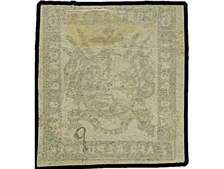 1870, Typographed by M.J. Viljoen in Pretoria 6 d. dull ultramarine, coarse impression, imperforate, light cancelled, well to