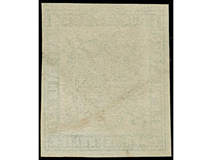 1869, Printed by Adolf Otto, Gustrow, Mecklenburg-Schwerin 1 s. deep green, thin paper, imperf, clear and distinct impression
