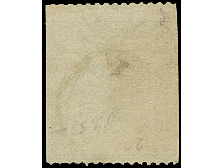 1874 , Typographed by P. Davis &amp; Son, Pietermaritzburg 6 d. blue, horizontal perforated 12½, on thicker more opaque paper