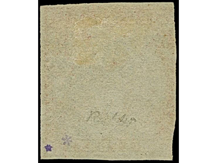 1850, Sydney Views 1 d. dull carmine, Plate II, good margins on three sides, touched at bottom left, somewhat heavy cancel, f
