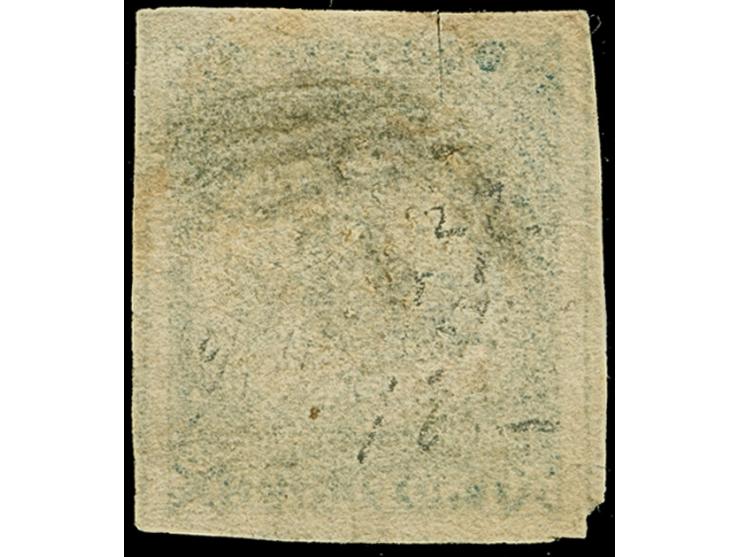 1850, Sydney Views 2 d. deep blue, Plate I, early impressions, well to large margins, cancelled by ´66´ oval grid (Singleton)