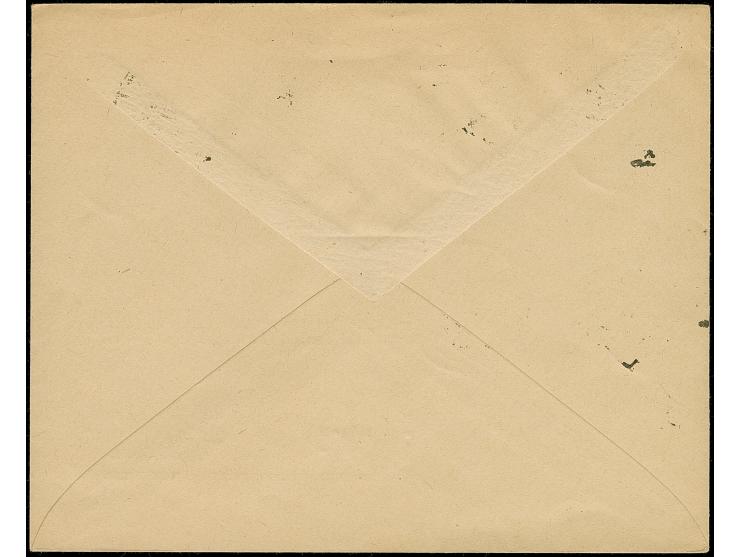1918, Firmenbrief mit sechs Werten bis 30 Pf., dabei 20 Pf in zwei Farben, Stempel Bukarest 28.Jul.18, großer blauer R3 “Gepr