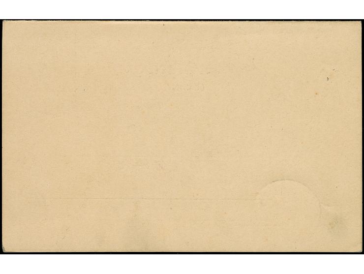 1907, 5/5 Pfg mit Stempel YAP KAROLINEN 28/06/07 nach Frankfurt, innen Grußtext, komplett mit anhängendem Antwortteil, Ankunf
