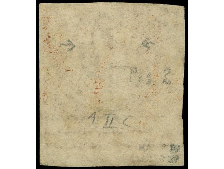 1854, 5 c. siena, second Chilean printing by Gillet, full to wide margins, closed on top left, otherwise fine, cert. Maier BP
