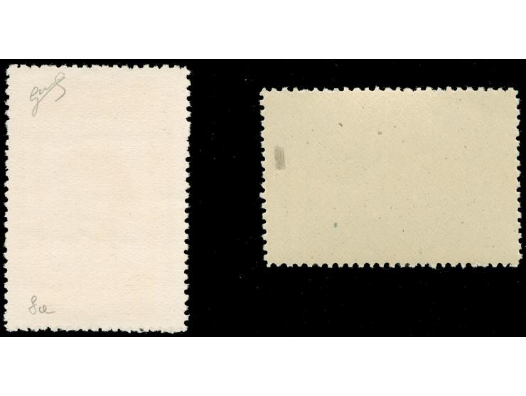 1946, ‘Polish Victories in Italy’, 2 z. chocolate brown (colour variety), thin paper, without gum as issued and 55 gr. blue o