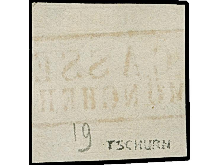 "CASSEL MÖNCHEHOF" roter Postablage-Ra2, sauber auf 1862/64, 3 Sgr.. Kurzbefund Sem BPP