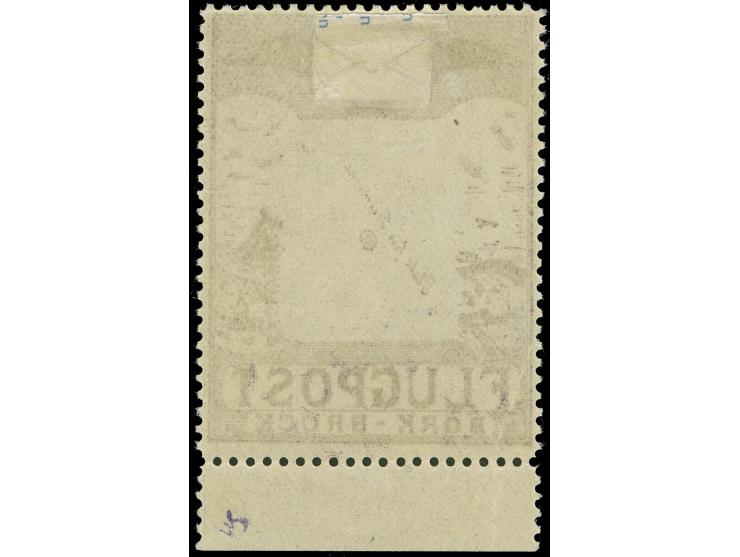 1912, Bork-Brück violett, gezähnt, Unterrandstück, ungebraucht, kleiner Eckbug ansonsten in einwandfreier Erhaltung, violette